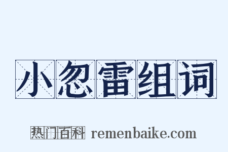 小忽雷组词是什么意思的图片